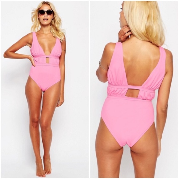 bubblegum pink bathing suit